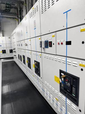 Low voltage switchboard and distribution panel installation in a commercial plant room