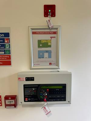 Fire alarm control panel and zone plan installation